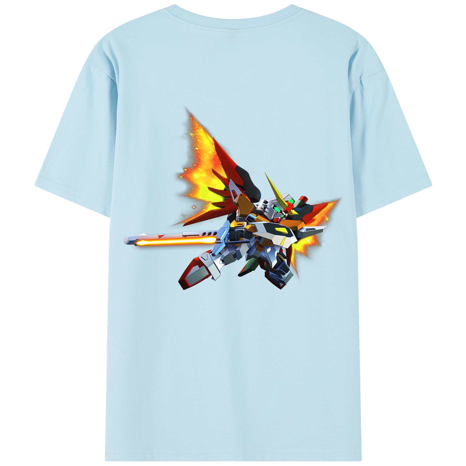 （画像用） 機動戦士ガンダム Mobile Suit Gundam 綿100％半袖Tシャツ（背面プリント）